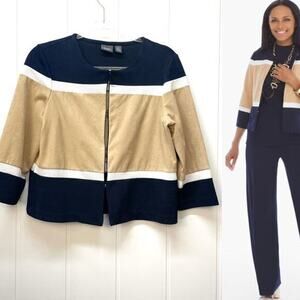 Chico's Travelers Knit Colorblock Jacket Size‎ Small